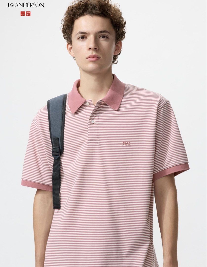Uniqlo JWA Dry Pique Stripe Polo Shirt (Category: Tshirts & Polo Shirts) located in Sungai Petani. Submitted by pelanang (Listing ID 1450429664, Image 3). Description: Uniqlo JWA Dry Pique Stripe Polo Shirt Pink 🩷 Used thrice Condition 10/10 Pit 21 1/4 Length 30 1/4 RM80 with postage ✅ no nego .