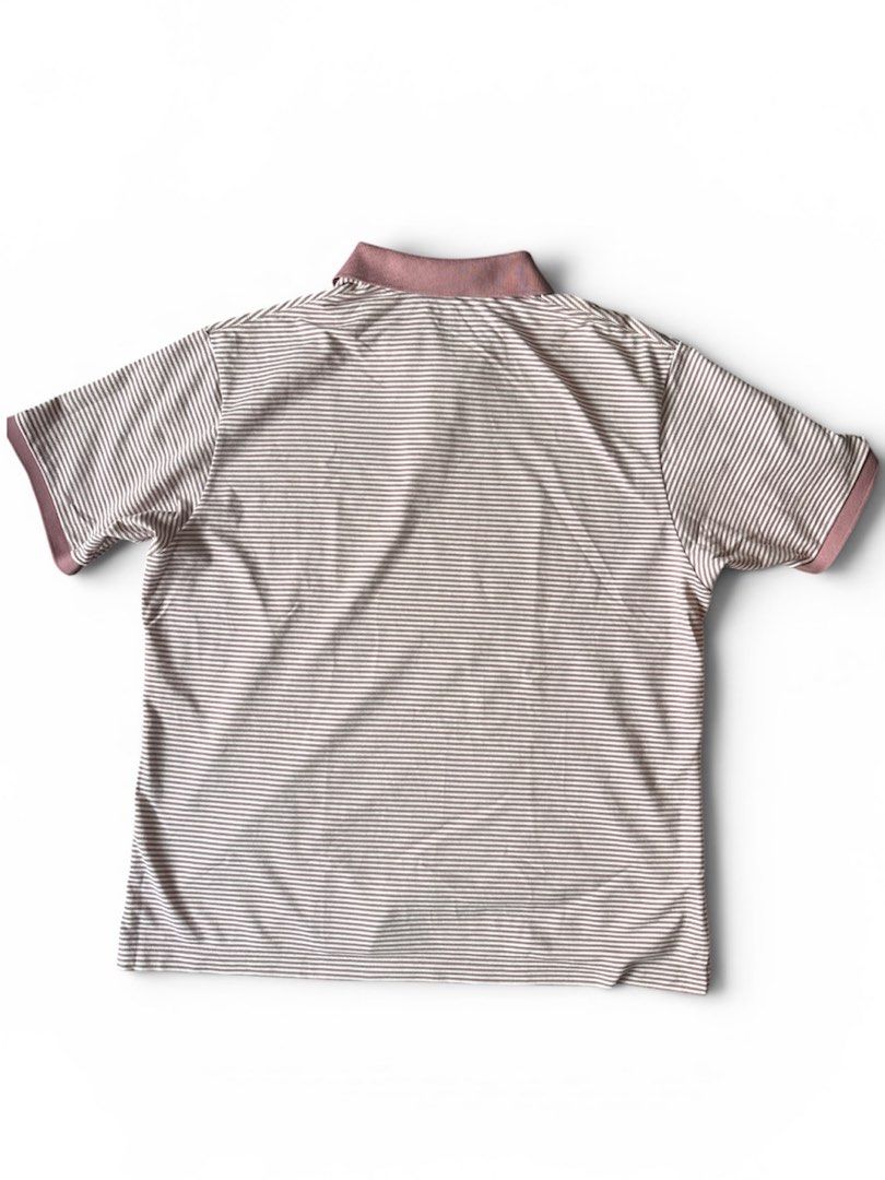 Uniqlo JWA Dry Pique Stripe Polo Shirt (Category: Tshirts & Polo Shirts) located in Sungai Petani. Submitted by pelanang (Listing ID 1450429664, Image 2). Description: Uniqlo JWA Dry Pique Stripe Polo Shirt Pink 🩷 Used thrice Condition 10/10 Pit 21 1/4 Length 30 1/4 RM80 with postage ✅ no nego .