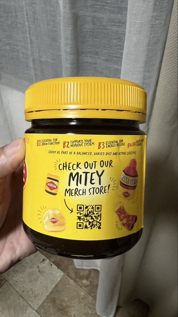 Vegemite B Vitamins for Vitality 380g (Category: Other Food & Drinks) located in Quezon City. Submitted by imshaaaaa (Listing ID 1450460494, Image 2). Description: - Authentic Australian Vegemite spread - 380g jar - Rich in B vitamins for vitality - Proudly made in Australia since 1923 - Enjoy as part of a balanced, varied diet and active lifestyle - Visit Mitey Merch store for fun items! - Bought in Australia last May 2026.