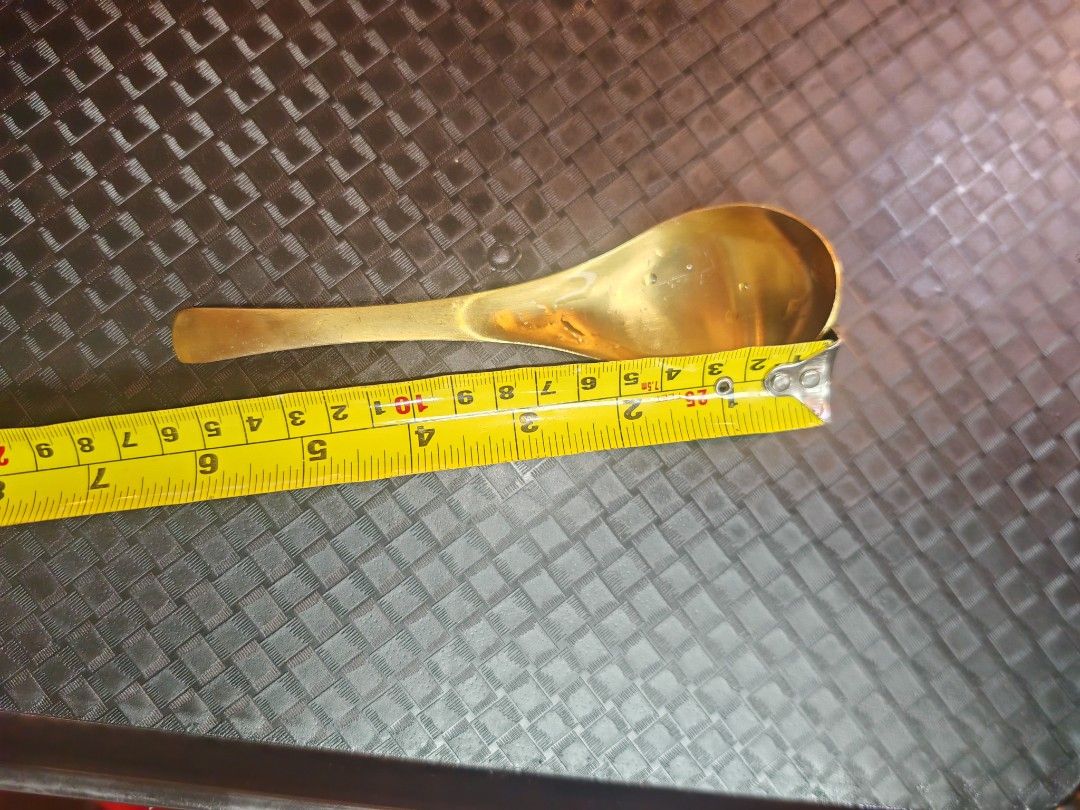 Vintage Brass Spoon and Rectangular Tray Set512976477749913602
