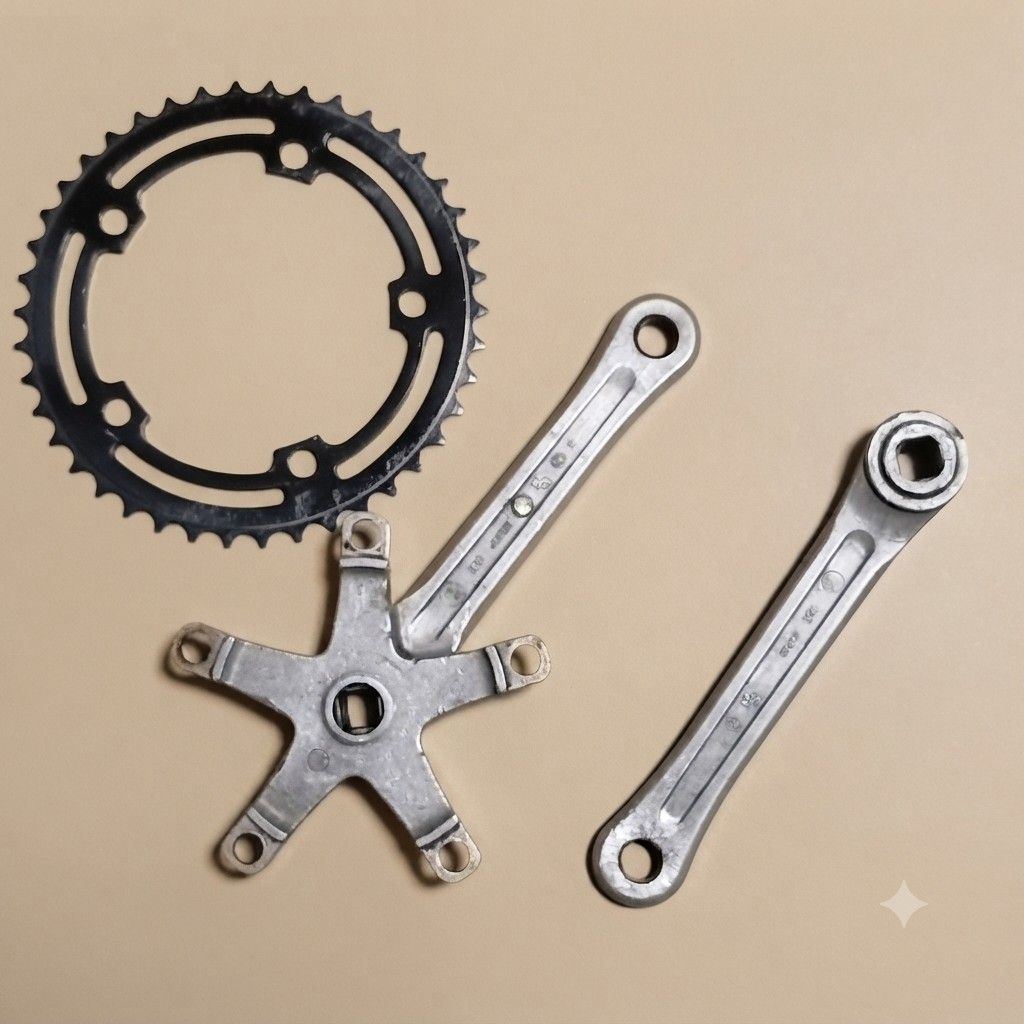 Vintage SR Custom 42T BMX Crankset (Category: Bicycles) located in Quezon City. Submitted by lem1998 (Listing ID 1450514513, Image 2). Description: Condition: Used - Excellent Vintage Condition Brand: SR (Sakae Ringyo) Model: Custom Chainring Size: 42 Teeth Compatibility: Standard BMX (need conversion kit) /Old School MTB square taper bottom brackets Location: North Caloocan.