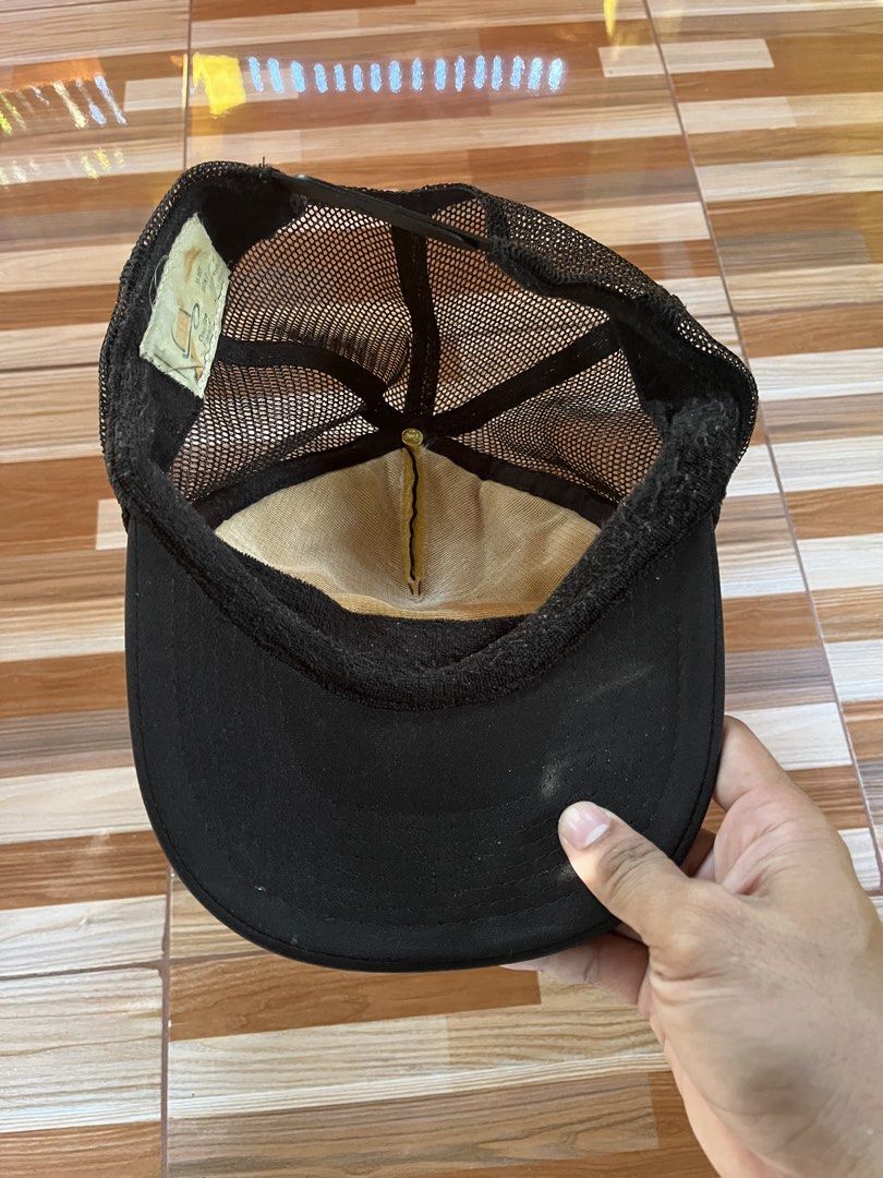 Vintage Volcom Tour Trucker Cap Black Mesh Snapback (Category: Caps & Hats) located in Nabua. Submitted by lastthrift2.0 (Listing ID 1450420464, Image 2). Description: - Classic black Volcom trucker cap - Features the iconic Volcom Tour graphic on the front - Breathable mesh back for comfort - Adjustable snapback closure for a custom fit - One size fits most - Ideal for everyday casual wear.