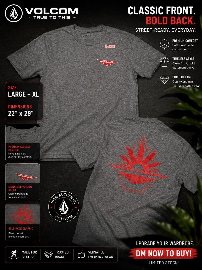 VOLCOM SHIRT (Category: Activewear) located in Calamba. Submitted by melvinmanaig (Listing ID 1450457394, Image 1). Description: .