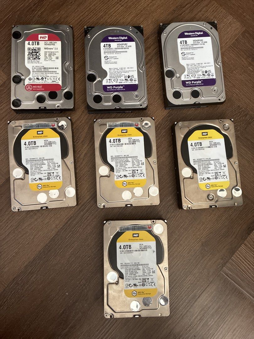 Western Digital 4TB Hard Drives (WD Purple & Red)