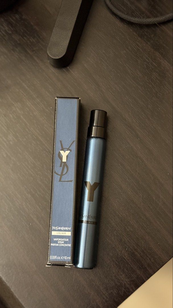 Yves Saint Laurent Y Elixir Travel Spray 10ml (Category: Fragrance & Deodorants) located in Pasig City. Submitted by misabella_ (Listing ID 1450402377, Image 1). Description: Brand new & authentic YSL Y Elixir 10ML travel spray. - Comes in original box. UNSPRAYED..