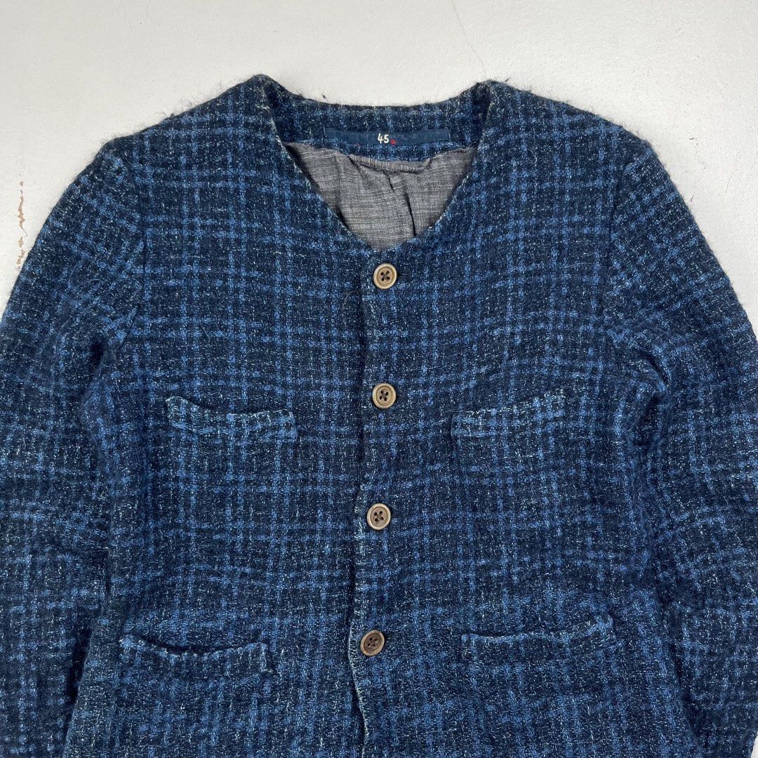 45r Collarless Tweed Jacket (Category: Coats, Jackets and Outerwear) located in Manila. Submitted by _jaime (Listing ID 1450577770, Image 2). Description: 45r Collarless Tweed Jacket Size: 2 Shoulder: 14.5 inches Chest width: 21 inches Waist: 15 inches Sleeve: 20 inches Length: 17 inches 2,000 price is negotiable Made in Japan.