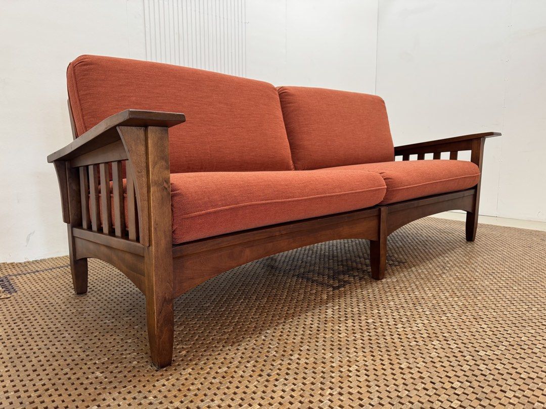 4 seater sofa (Category: Sofas) located in Quezon City. Submitted by matetdevis13 (Listing ID 1450690568, Image 3). Description: Elegant Solidwood 4-Seater Sofa Fully Washable Price: 18,500 L84.5 x W33 x H36/19 In good condition Code JMD105-GA13.