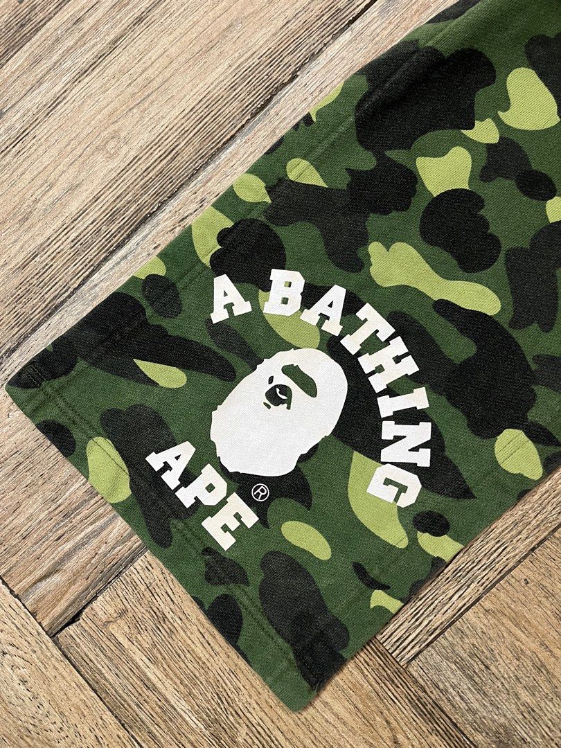 A Bathing Ape BAPE Camo Scarf (Category: Luxury Accessories) located in Manila. Submitted by sleamdaily222 (Listing ID 1450558246, Image 3). Description: - Authentic A Bathing Ape (BAPE) Green Camo Scarf - Features iconic BAPE head logo - Made from 100% high-quality cotton - Proudly manufactured in Japan - Elevates any streetwear look with a pop of color and brand recognition.