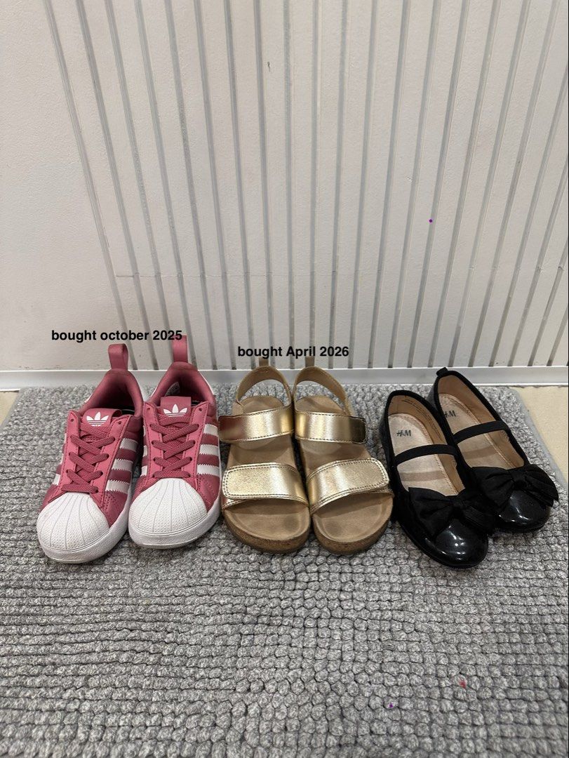 Take all- Adidas Superstar, H&M Shoes (Category: Babies & Kids Fashion) located in Manila. Submitted by mummyrandom (Listing ID 1449556401, Image 2). Description: Bundle shoes Adidas size 10.5k US H&M ballet flats and sandals size 29 Rfs: outgrown .
