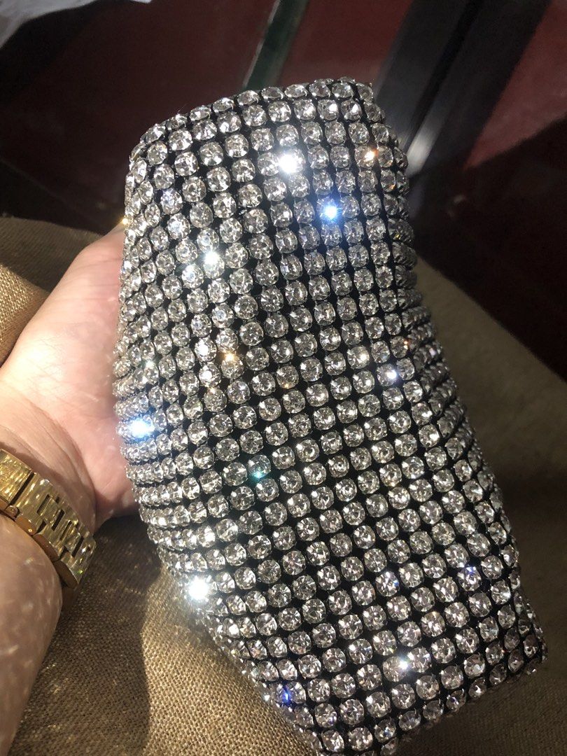 Alexander Wang Rhinestone Mini Bag (Category: Luxury Bags & Wallets) located in Cainta. Submitted by mariss.luxx (Listing ID 1450557103, Image 3). Description: - Sparkly Alexander Wang mini bag - Covered in rhinestones all over - Zip closure - Single handle - Ideal for nights out or adding glam - Small size, fits essentials - Please check photos for details.