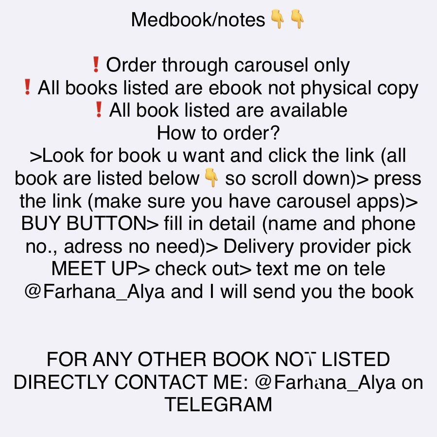 [ALL 10] Medbook combo Obstetric and Gunaecology (Category: Textbooks) located in Petaling Jaya. Submitted by farhana_alya (Listing ID 1306529124, Image 3). Description: Price for all 10 Books.
