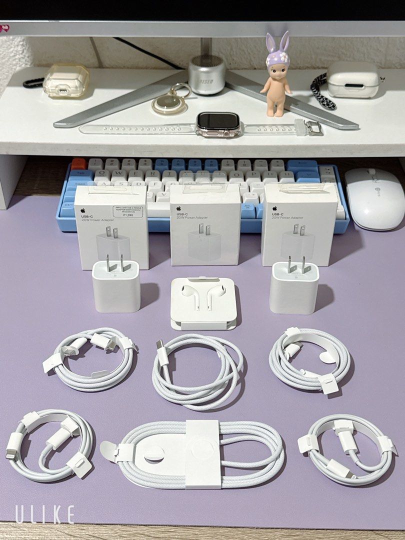 Apple Chargers Apple Headset lighning connector (Category: Chargers & Cables) located in Angeles City. Submitted by sjd_stuff (Listing ID 1450710698, Image 1). Description: Apple Lightning Cables 1k each Apple Usb C power adaptor 20 watts Fast charger 1k each Apple Earpods with Lightning Connector 1200 .
