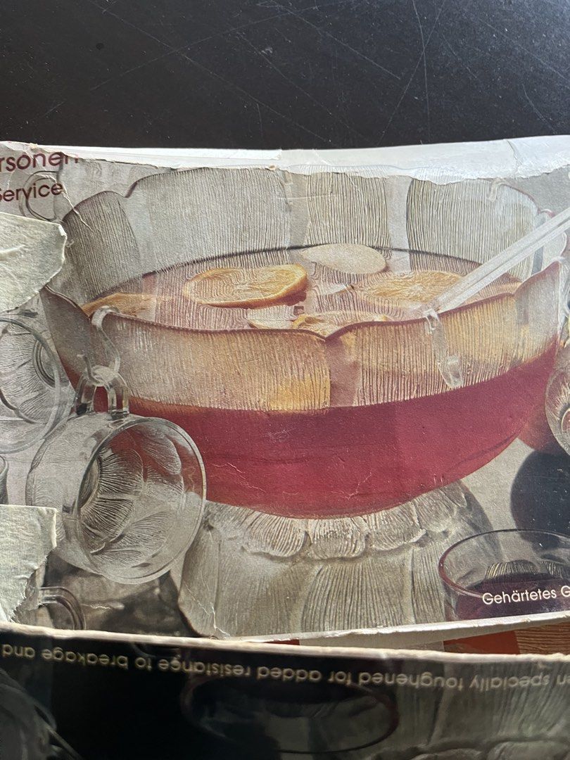 Arcoroc Punch bowls with cups