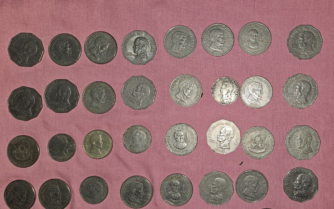 Asstd. Old Philippine Coins (60s-90s) (Category: Currency) located in Bacolod City. Submitted by sammrenee25 (Listing ID 1450689907, Image 3). Description: - Collection of various old coins from the Philippines with historical figures - Ideal for coin collectors and enthusiasts - Sold as a lot.