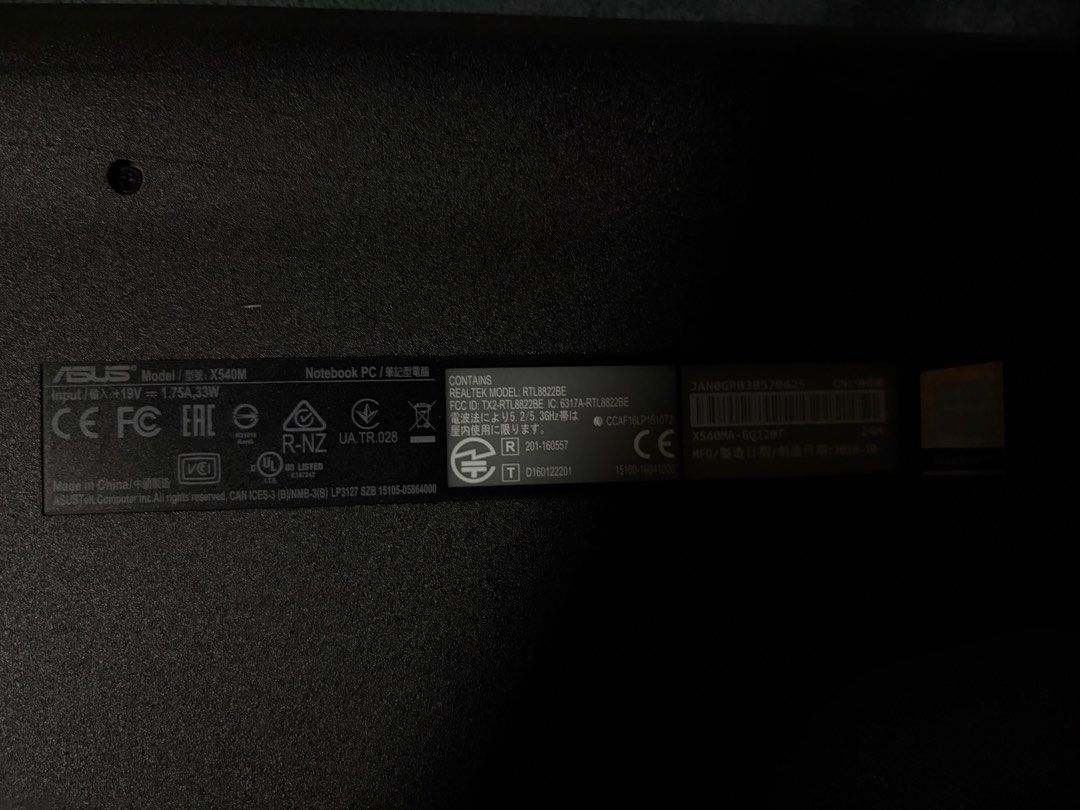 ASUS X540M Laptop - Intel Pentium Silver (Category: Laptops & Notebooks) located in Valenzuela. Submitted by pencakes_ (Listing ID 1450630949, Image 3). Description: FS Model: ASUS X540M Processor: Intel Pentium Silver Condition: Well-used with normal signs of use, but still works fine for everyday tasks. Issue: It can be a bit slow at times, but it hasn’t been reformatted/reinstalled yet, so that may help improve its performance. Included: Charg
