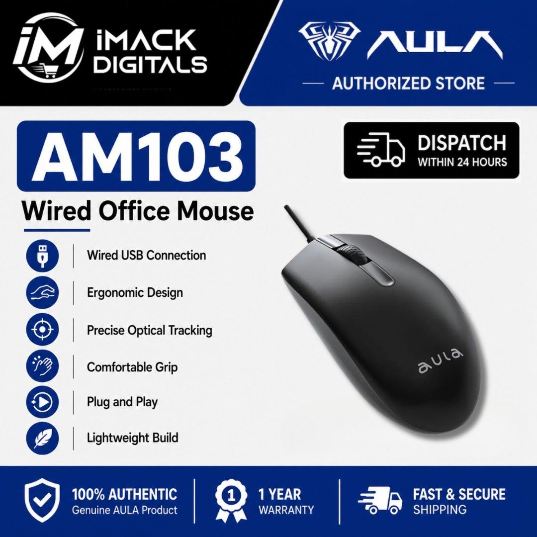 Aula AM103 Wired Office Mouse | A4tech mouse | Logitech Mouse (Category: Mouse & Mousepads) located in Taguig. Submitted by tplink.imackdigitals (Listing ID 1450596222, Image 1). Description: .
