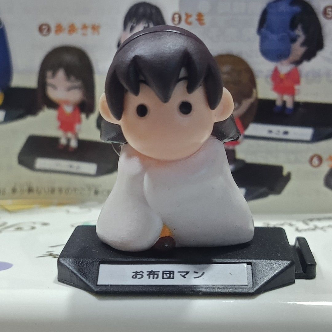 (Each) Azumanga Daioh Chibi Anime Figures Collection - Tiny Figure Set (Category: Figurines & Statues) located in Paranaque City. Submitted by niropa (Listing ID 1450592123, Image 3). Description: - Set of cute chibi anime figures - Features characters: Hee-cho, Obuton Man, and a dog with a small tiger - Ideal for anime fans and collectors - Each figure comes with an individual stand - Original packaging background included - Small collectible to