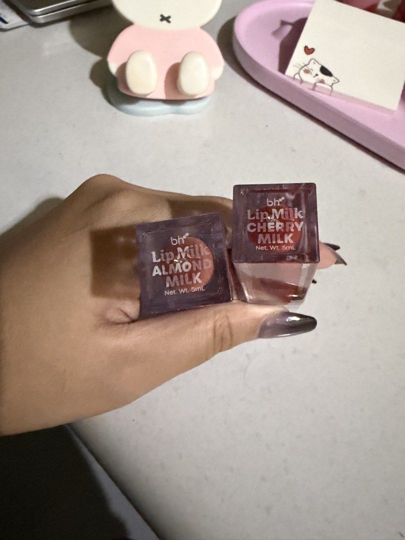 Beauty Hive Lip Milk Gloss Bundle (Category: Makeup) located in Manila. Submitted by declutterpony (Listing ID 1450693142, Image 2). Description: 280 for both. Shades: Almond Milk and Cherry Milk.