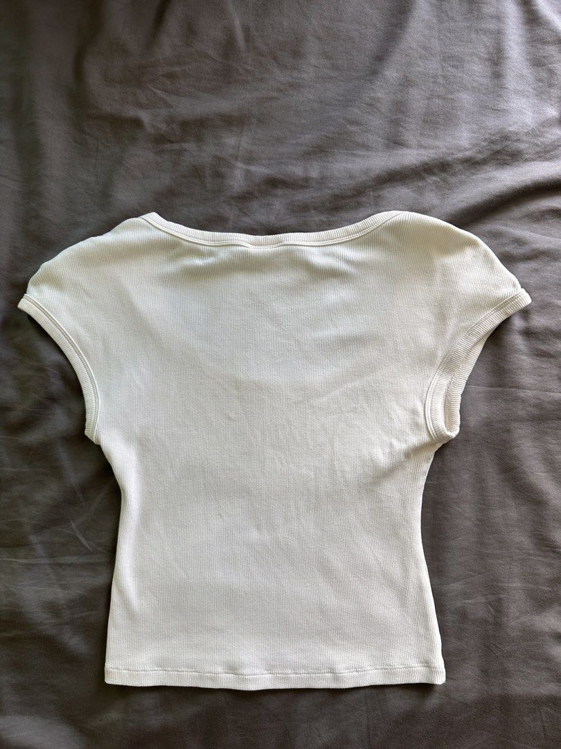Beige basic top (Category: Blouses) located in Singapore. Submitted by preloves.17 (Listing ID 1450556622, Image 2). Description: Self collect or Mailed only (+$2).