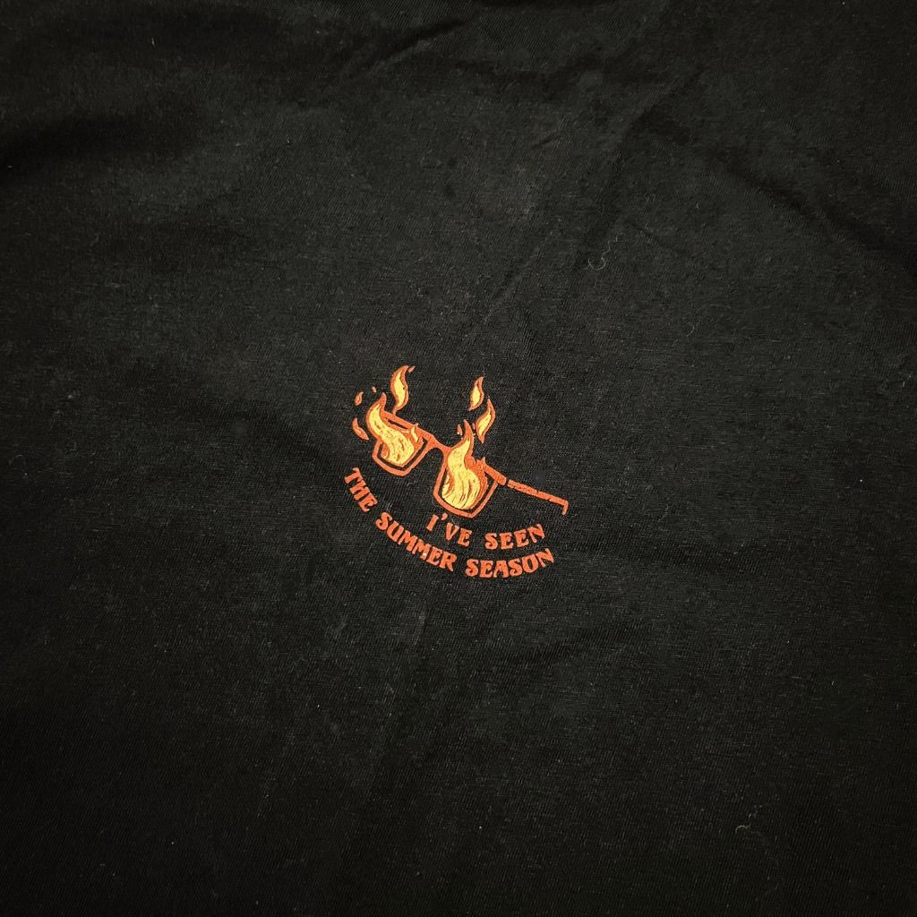 BERSHKA Fire Skeleton Graphic T-shirt (Category: Tshirts & Polo Shirts ) located in Santo Tomas. Submitted by dmky1e (Listing ID 1450618307, Image 3). Description: S on tag (can fit S-M) - Length: 27.5 inches - Width: 20 inches - Condition: 8/10 MOP: Gcash MOD: J&T Express or LBC (can also do meetups around my area) Location: Santo Tomas, Batangas.