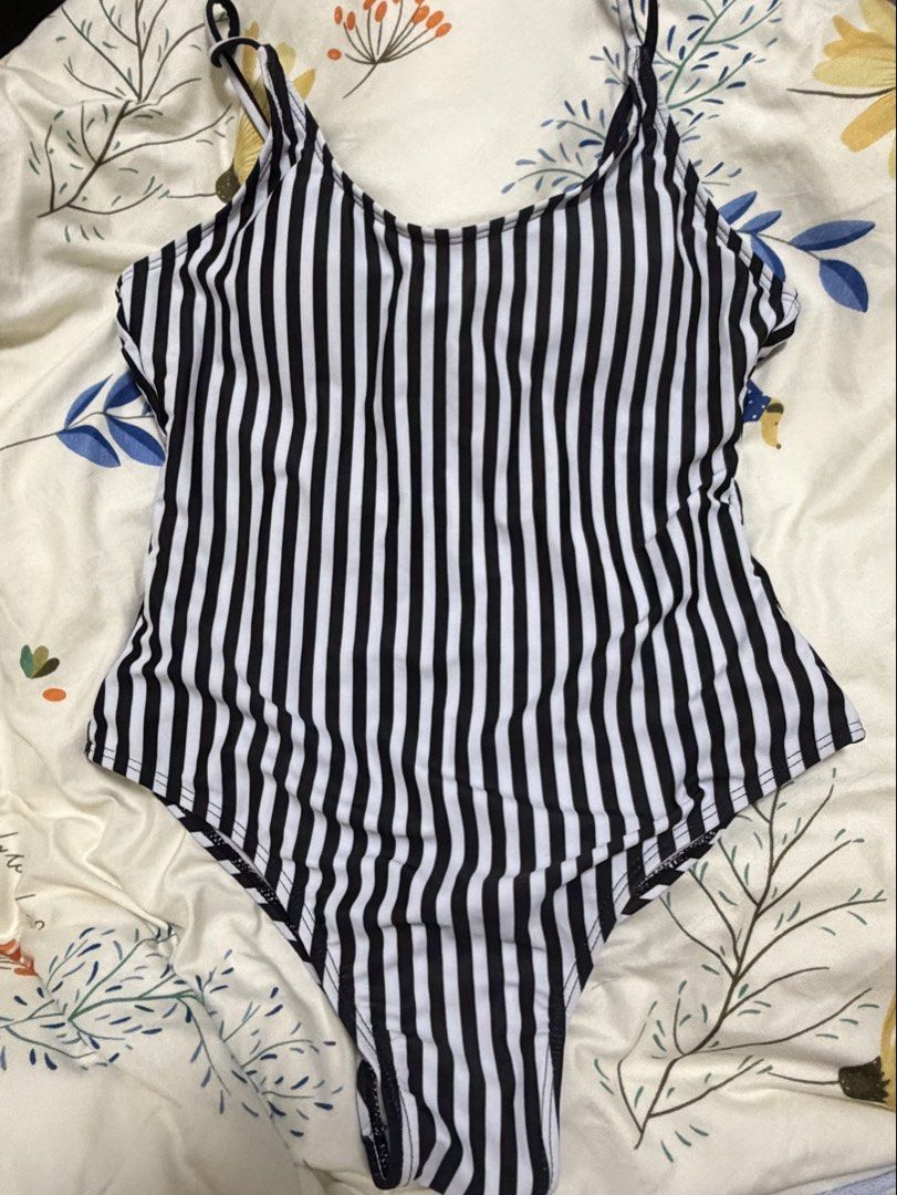 Black & White Striped One Piece Swimsuit (Category: Bikinis & Swimsuits) located in Paranaque City. Submitted by accentsph (Listing ID 1450675872, Image 1). Description: .