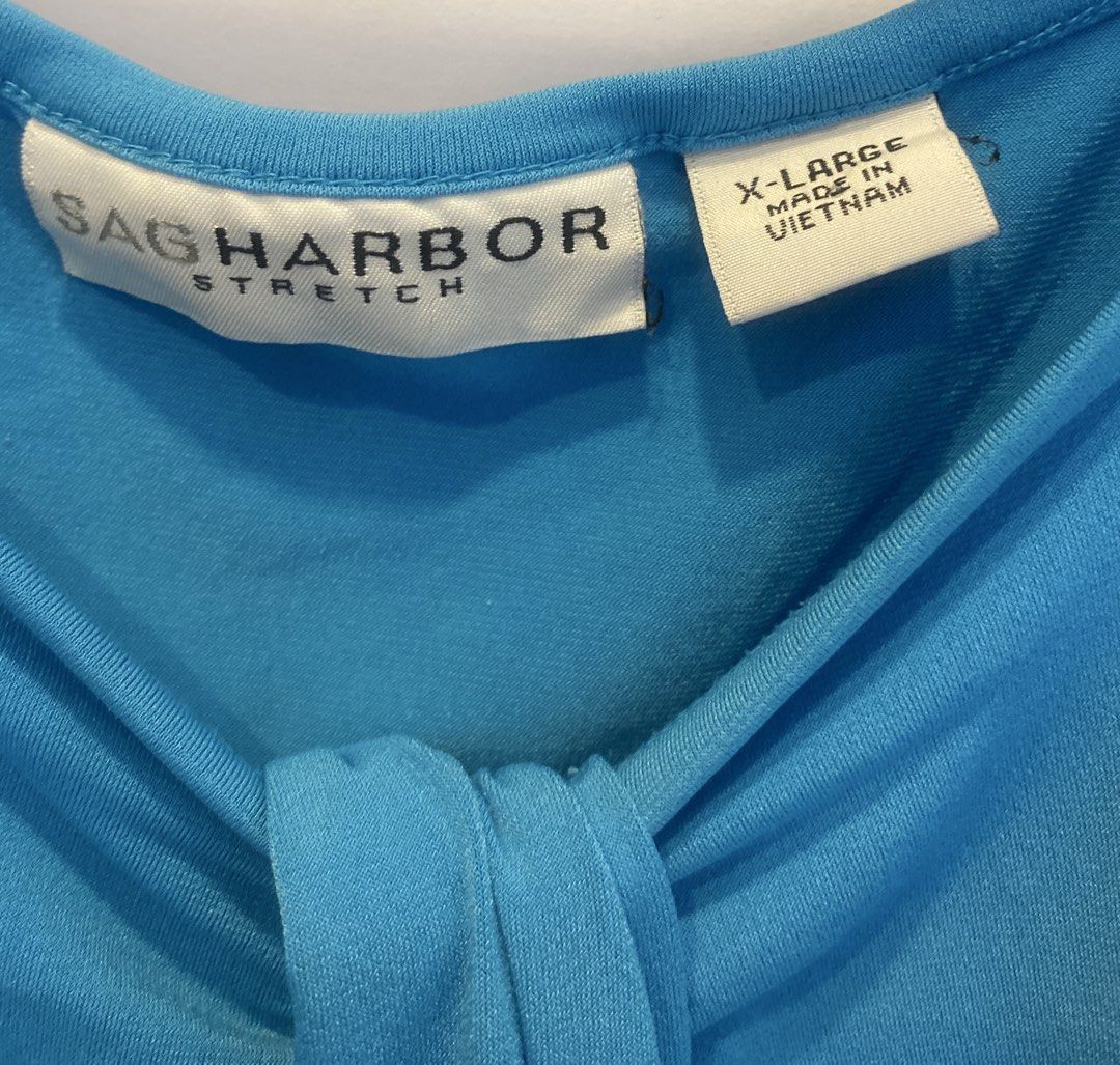 Blouse blue short sleeves (Category: Blouses) located in Quezon City. Submitted by bebothann (Listing ID 1450651460, Image 2). Description: Light blue short sleeves blouse XL made in vietnam Bought in Guam Sag harbor stretch Accepts gcash payment.
