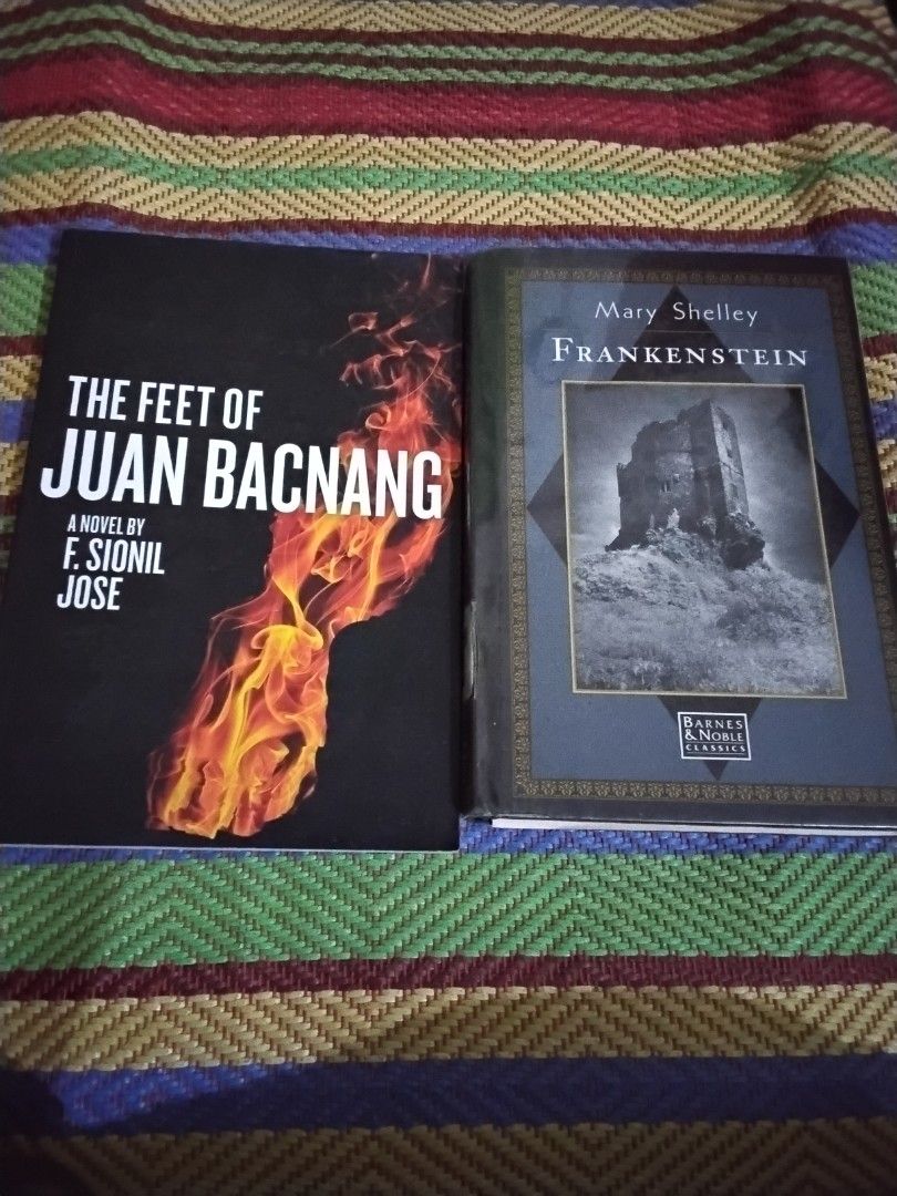 Book Bundle 1 (Category: Storybooks) located in Manila. Submitted by completinggaddiscollection (Listing ID 1450696826, Image 1). Description: bundle price individual price: Frankenstein by Mary Shelley - 450php The Feet of Juan Bacnang by F. Sionil Jose - 350php.