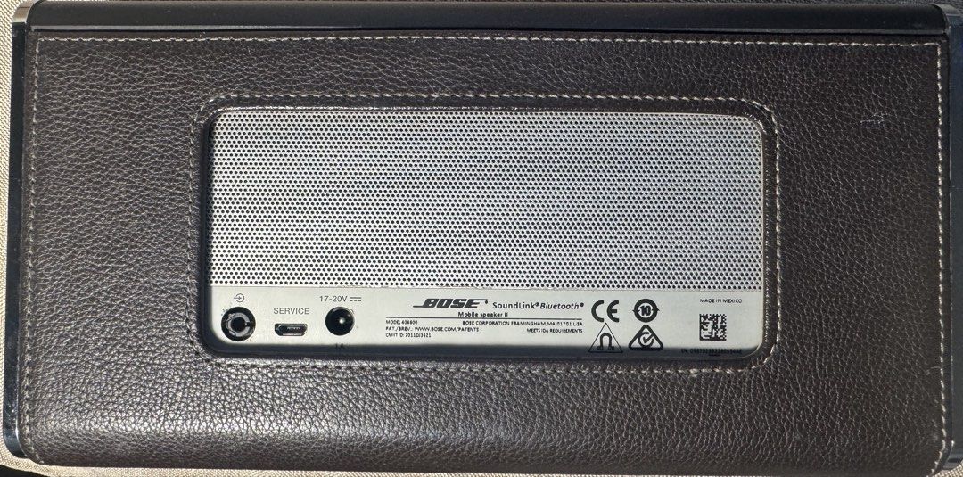 Bose SoundLink Bluetooth Speaker II (Category: Soundbars, Speakers & Amplifiers) located in Makati City. Submitted by sulit.sales_888 (Listing ID 1450660945, Image 2). Description: Selling my Bose Soundlink II - Experience incredible sound quality with the Bose SoundLink Bluetooth Speaker II - Connects wirelessly to your devices via Bluetooth for ultimate convenience. - Features a service port and a 17-20V input. - made in Mexico. - Hard to find 