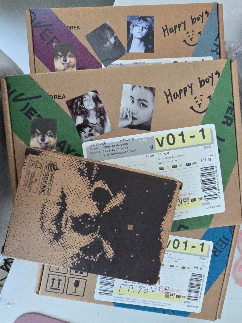 BTS V Layover album (unsealed) (Category: CDs & DVDs) located in Makati City. Submitted by kimmiiie (Listing ID 1450556999, Image 2). Description: BTS V Layover album - unsealed Includes everything (album photobook, CD, lyrocs sheet) EXCEPT for the photocards Php 600 take all including the mini album rfs: decluttering mop: gcash/bank transfer mod: grab/lalamove/lbc, c/o buyer.