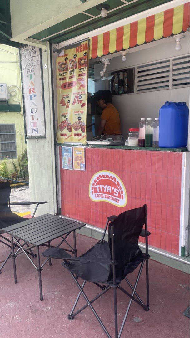 Camping Chair - Secondhand (Category: Hiking & Camping) located in Manila. Submitted by greybern (Listing ID 1450567853, Image 1). Description: - Complete empanada stall, ready for business! - Includes: Signage, menu board, chairs, table - Also comes with: Water dispenser and other essential supplies - Ideal for aspiring food entrepreneurs - Located in a strategic spot - Sold as is.