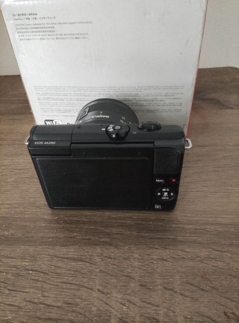 Canon EOS M50 Mirrorless Camera with Lens (Category: Cameras) located in Kuala Lumpur. Submitted by azmir.khan18 (Listing ID 1450576705, Image 2). Description: - Canon EOS M50 Mirrorless Camera - Comes with Canon EF-M 15-45mm Lens - Original Box Included - Ideal for both photography and videography - User-friendly and easy to operate.