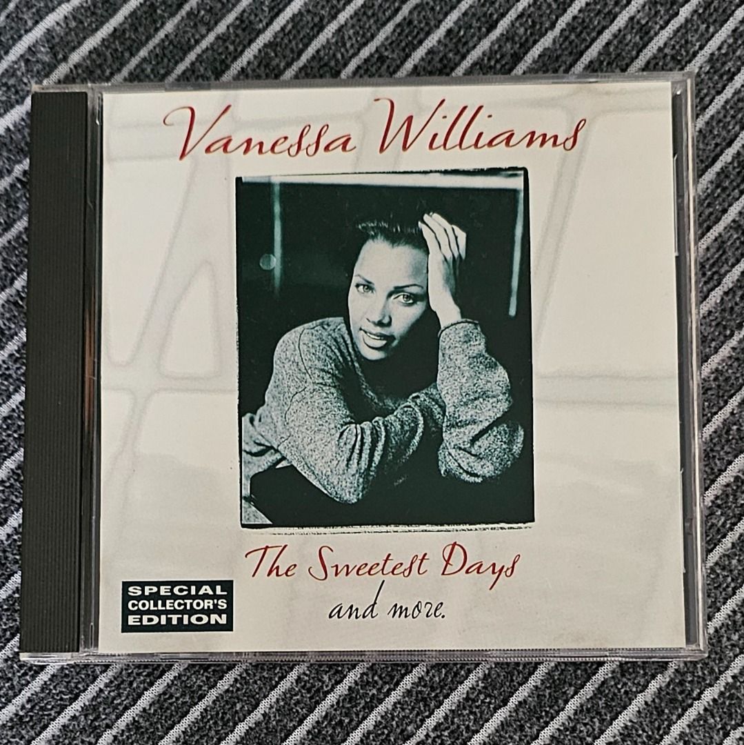 🌟[CD Maxi-Single, Special Edition] Vanessa Williams - The Sweetest Days And More (1994) (Category: CDs & DVDs) located in Singapore. Submitted by strangecell (Listing ID 1450632279, Image 1). Description: Many more Various Genres: https://www.carousell.sg/p/1253907759 Electronic Dance, EDM, DJ Mix: https://carousell.com/p/1035784902 Easy Listening, Funk Soul, Lounge, Jazz, New Age, Chill-out: https://carousell.com/p/1028943398 ******************