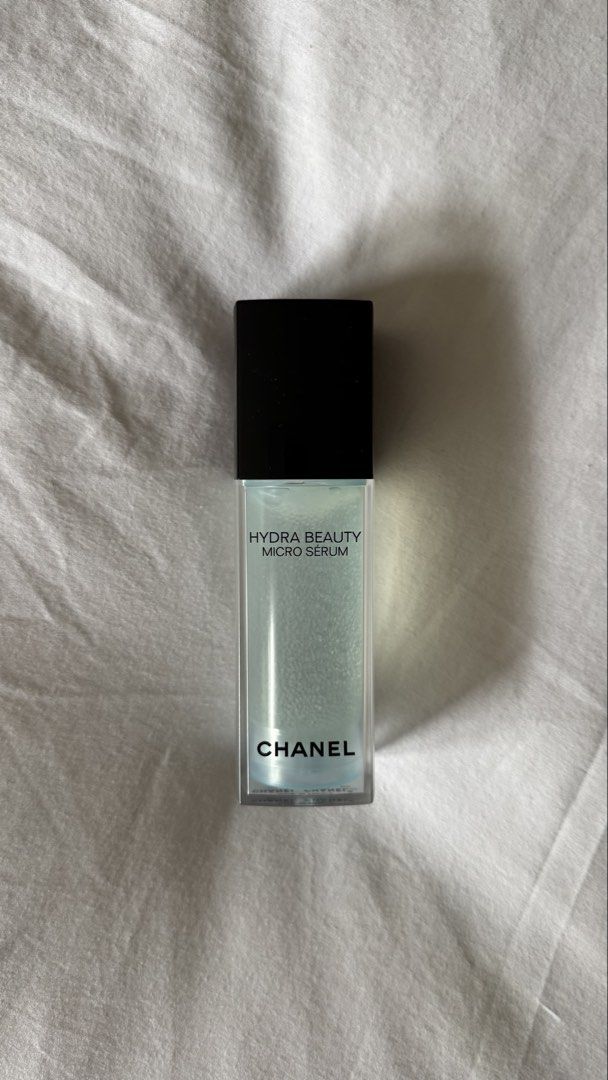 Chanel Hydra Beauty Micro Serum 30ml (Category: Face Care) located in Makati City. Submitted by thanku_next (Listing ID 1450608469, Image 1). Description: - Chanel Hydra Beauty Micro Serum - Hydrating and plumping formula - Contains micro-droplets of camellia oil - Leaves skin feeling refreshed and looking radiant - Made in France - 30ml bottle - unused, no box.