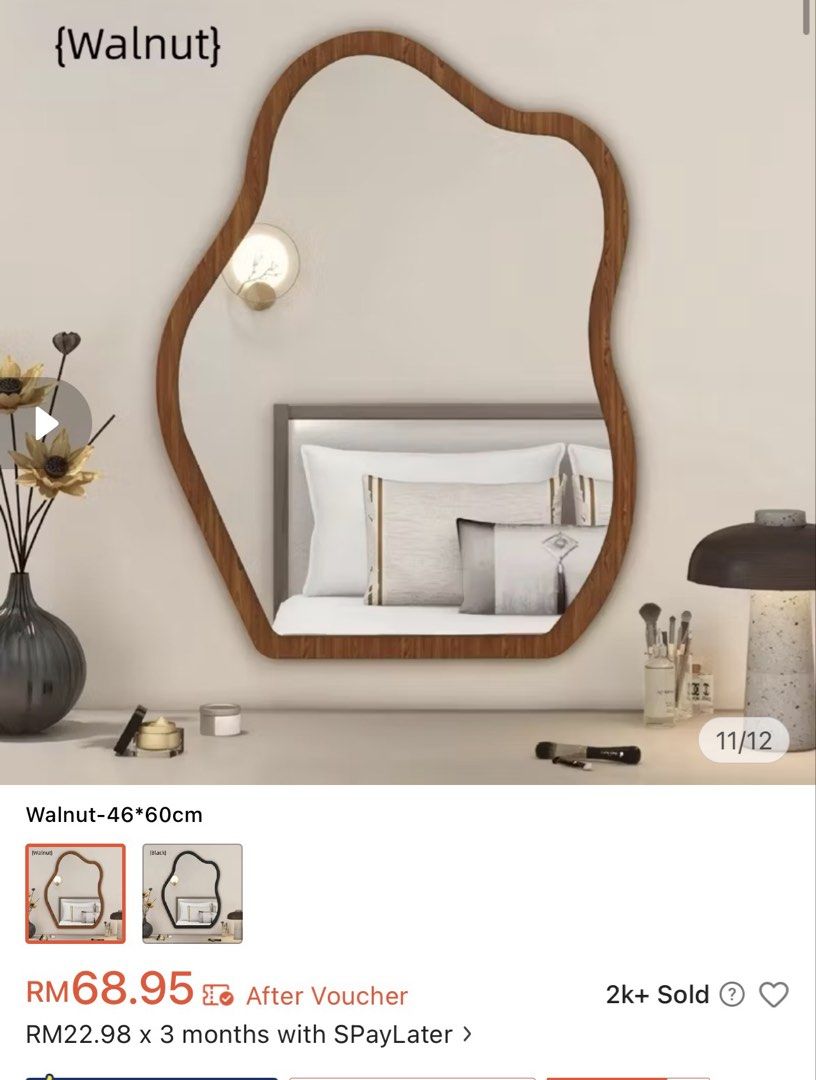 Cloud Mirror (Category: Mirrors) located in Kuala Terengganu. Submitted by anumymous (Listing ID 1450679287, Image 3). Description: Size 45 x 60cm 📍Bukit Payong, Kuala Terengganu Pickup Only Postage on buyer risk.
