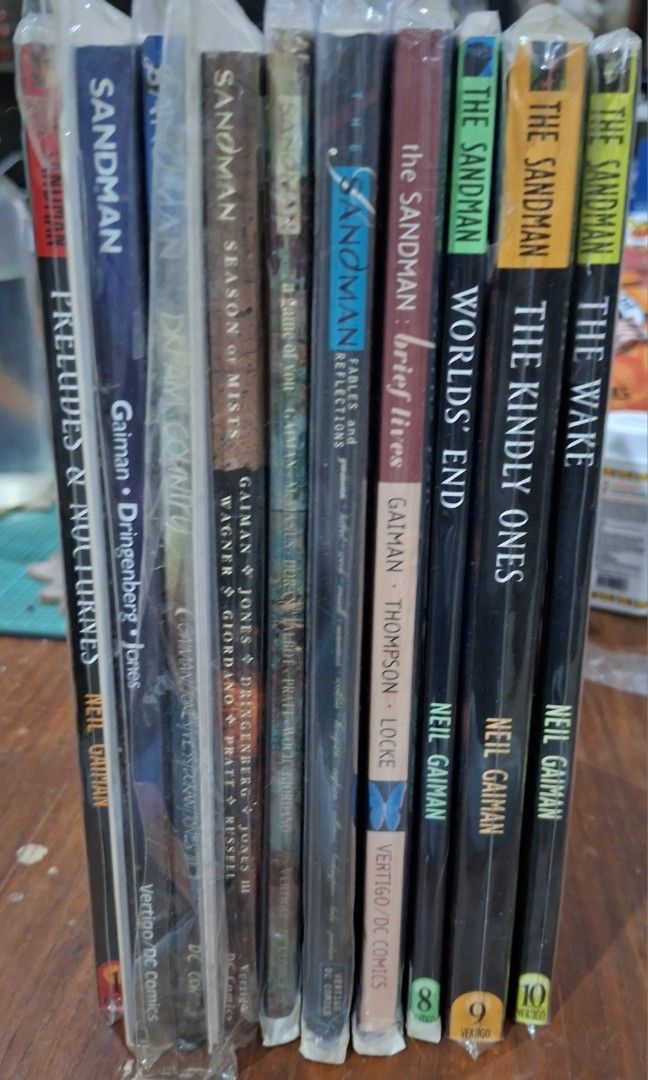 DC Comics/Vertigo The Sandman Complete run TPB SET (Category: Comics & Manga) located in Bulacan. Submitted by buymystuff.doit (Listing ID 1450713492, Image 2). Description: Price: 12k Php Condition: All are VF/NM. Each volume in the set was published before DC recolored the series in subsequent printings. Absolutely Authentic. No bootleg garbage here. Meetups ONLY within Marilao, Bulacan area. Shipping via Lalamove or JRS. NO COP. COD only avail