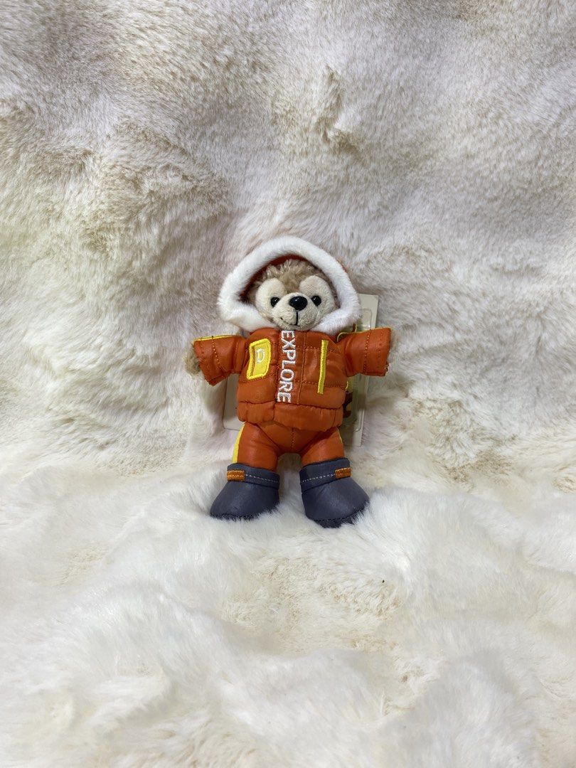 Disney Duffy Bear Explorer Keychain Orange Puffer Jacket (Category: Plushies & Soft Toys) located in Kalibo. Submitted by ollie_stuffshop (Listing ID 1450706434, Image 1). Description: Before you send your inquiries: ❗️Last Price is already posted ❗️Manage your expectations, WYSIWYG ❗️May need washing ❗️Shipping day is every Sunday - Adorable Duffy the Bear keychain - Features an orange explorer puffer jacket with yellow trim and 'EXPLORE' print 