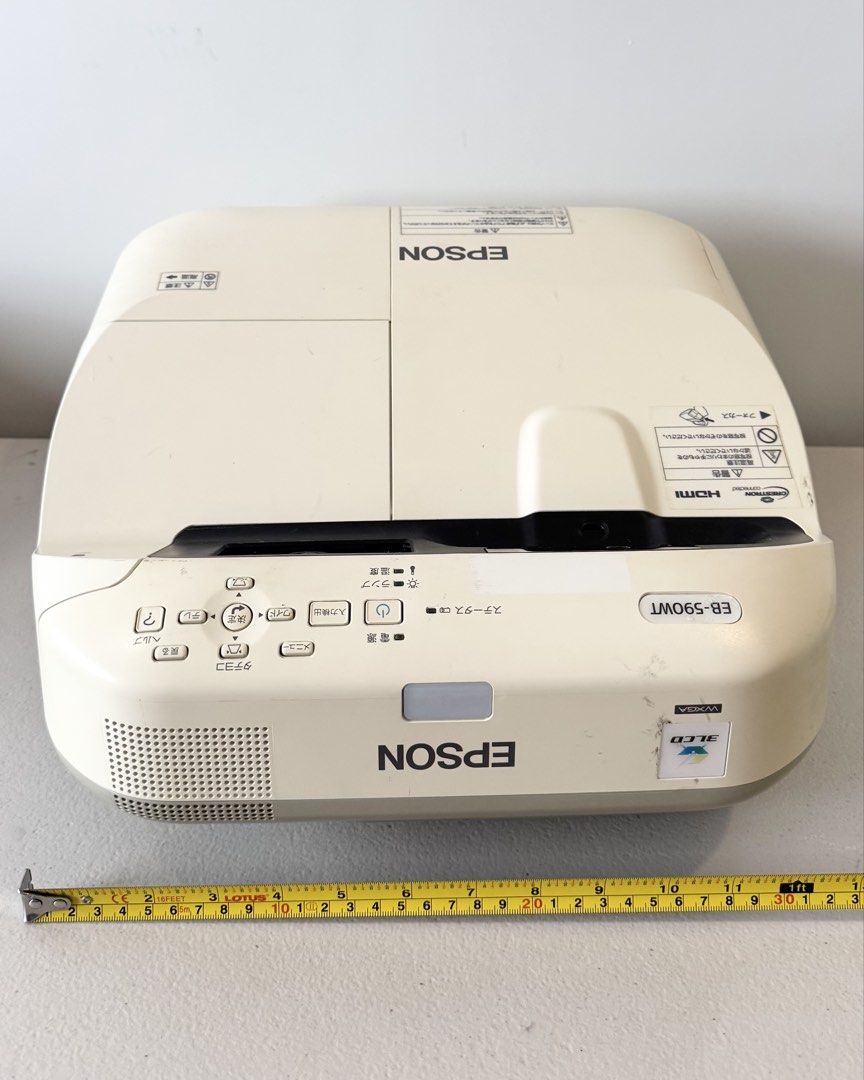 Epson EB-590WT Projector with Speakers, Remote, and Pens (Category: Projectors) located in Manila. Submitted by mysticstar_d67ad3_tree (Listing ID 1450661806, Image 1). Description: - Epson EB-590WT projector - Includes two speakers - Comes with a remote control - Features two interactive pens in a case - Ideal for presentations and home entertainment - Ready for immediate setup and use - wires included.