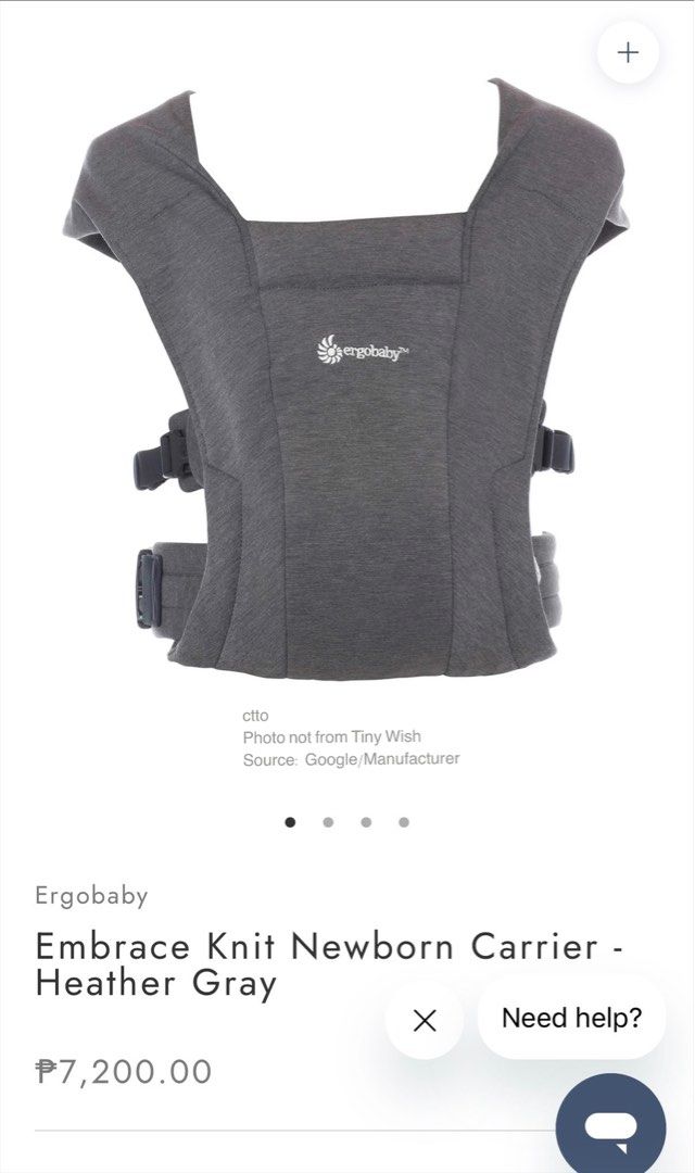 Ergobaby Embrace (Category: Carriers & Slings) located in Calamba. Submitted by tinywishshop (Listing ID 1450591189, Image 1). Description: .
