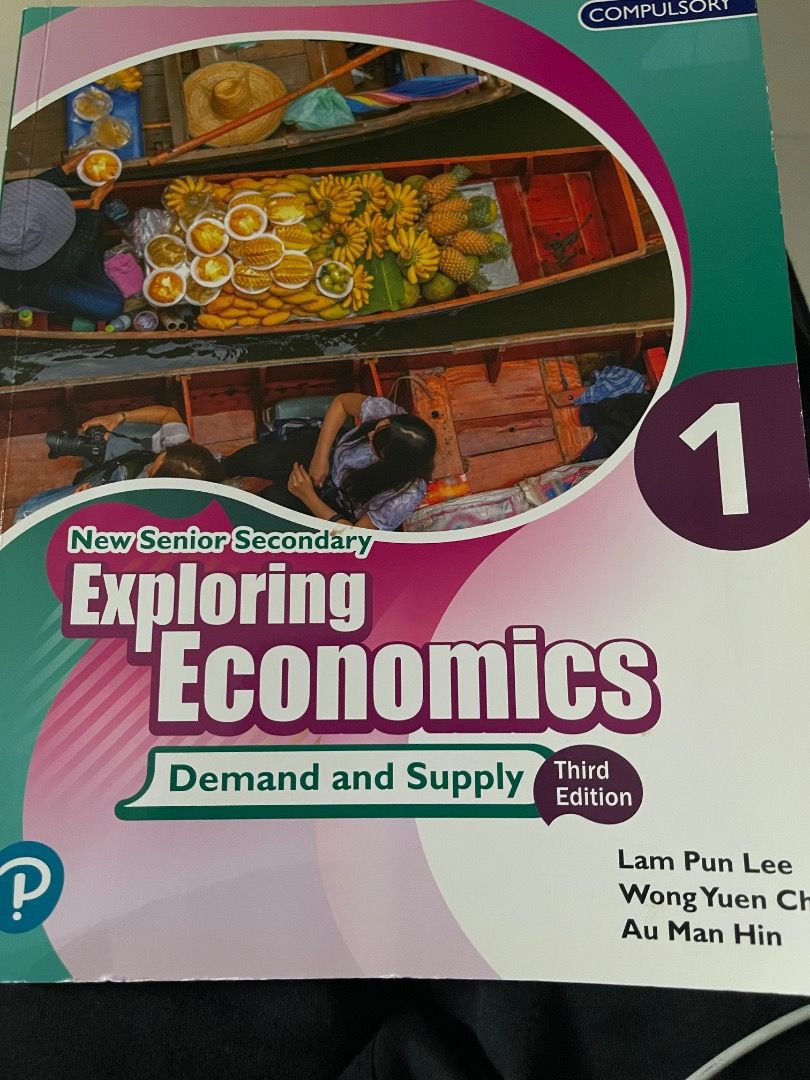 Exploring Economics 1 （分類：教科書）位於 Hong Kong。 由 ms.mayl 提交（商品編號 1450534890，圖片 1）。簡介： 全新冇寫過 呢本書係Pearson Education Asia 出版嘅，第三版，2019年出，2022年再刷。ISBN係978-988-239-636-4。書本內容係關於教育出版嘅資訊。適合需要參考呢方面資料嘅朋友。。