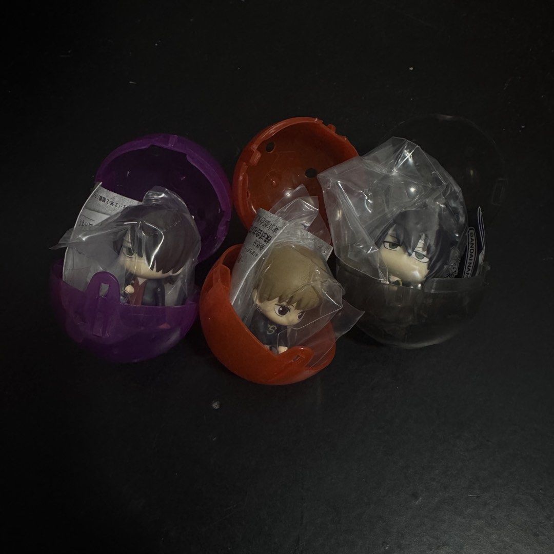 Gintama - gashapon (Category: Designer & Blind Box Toys) located in Manila. Submitted by irdkhay (Listing ID 1450652368, Image 1). Description: PHP 200 each if buying takasugi [BOTH SOLD] can trade to gintoki sealed 📍Manila on weekdays 📍Bulacan on weekends .