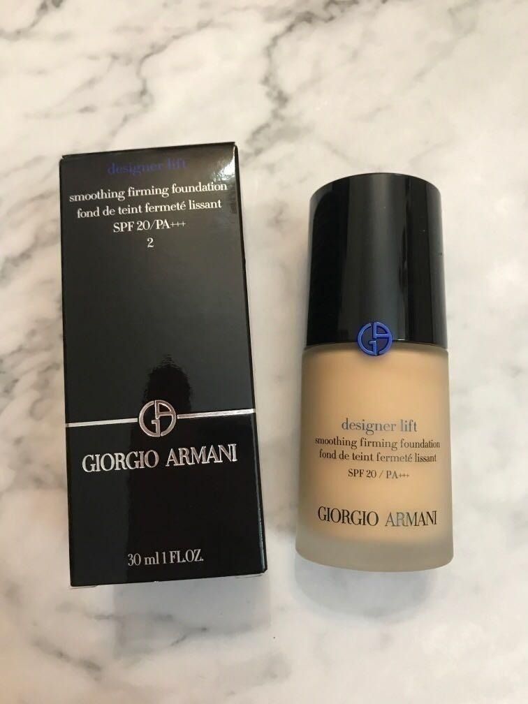 Giorgio Armani Designer lift Foundation #02 新包裝 （分類：化妝品）位於 Hong Kong。 由 formula747 提交（商品編號 1450734145，圖片 1）。簡介： 。