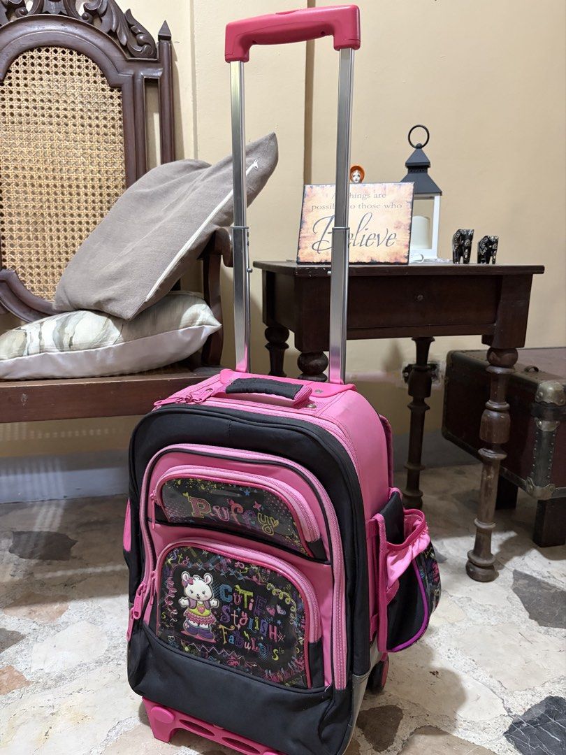 HAWK puffy & sparky trolley bag (Category: Luggage) located in Marikina City. Submitted by mifthrifs (Listing ID 1450594579, Image 1). Description: no tears or scratches, just needs a wash. used but not abused. all zippers, wheels, and the handle are fully functional with no issues. - rfs: decluttering - mop: gcash or gotyme - mod: lalamove / j&t - meetup: near marikina pasig station 📍marikina, lower antipolo proceeds will go to feeding stray ca