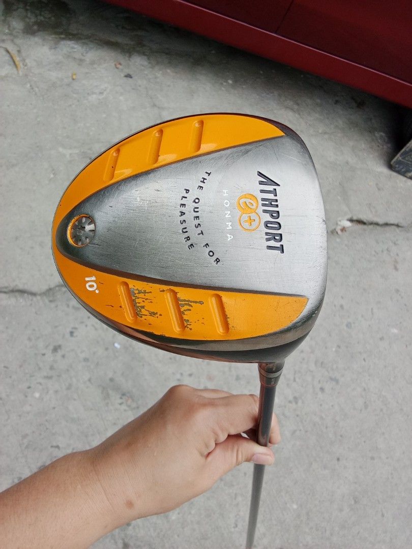 Honma Athport e+ golf driver, 10⁰ loft, Flex S (Category: Golf) located in San Pedro. Submitted by trisheljas_japansurplus (Listing ID 1450705110, Image 1). Description: 📍For Sale📍 Honma Athport e+ golf driver 10 degrees loft Flex S Honma ARMRQ shaft Athport Golf Grip location 📍 Filinvest Homesite barangay bagong silang san pedro laguna 📍.