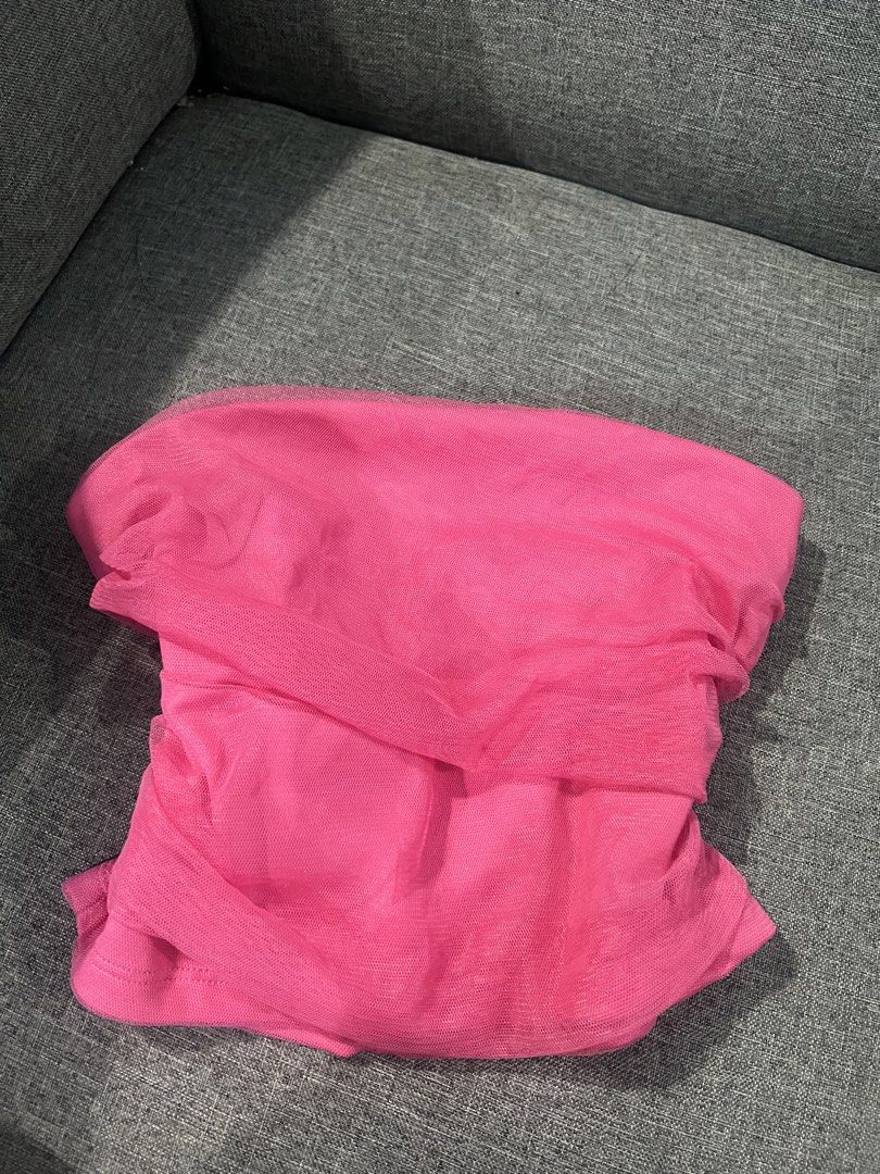 Hot Pink Ruched Mesh Tube Top (Category: Others Tops) located in Manila. Submitted by pmuffy24 (Listing ID 1450719165, Image 1). Description: - Super cute hot pink tube top - Features a ruched mesh overlay - Stretchy material for a comfortable fit - Perfect for a night out or party look - Versatile: easily pairs with jeans or a skirt - You'll love the unique texture and vibrant color.
