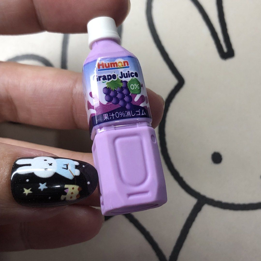 HUMAN GRAPE JUICE MINIATURE ERASER (Category: Designer & Blind Box Toys) located in Quezon City. Submitted by kitsune.treasures (Listing ID 1450547948, Image 2). Description: *First to pay policy! *1 day reservation only. Failure to pay on time, auto cancel. 📍Quezon City * MOD: J&T | Lalamove * MOP: GCASH | BPI 📦ON HAND AND READY TO SHIP! CONDITION: WHAT YOU SEE IS WHAT YOU GET. Dimensions: Kindly check the photos for the actual measurements. P