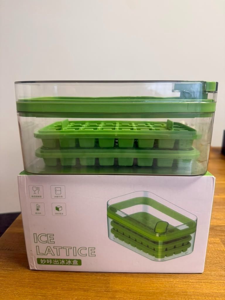 Ice Lattice Ice Cube Tray with Container