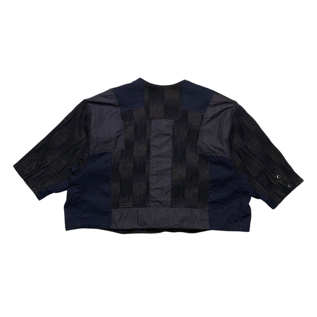 Initial Japan Patchwork Cropped Kimono (Category: Coats, Jackets and Outerwear) located in Baguio. Submitted by thesecretshop_ph (Listing ID 1450717219, Image 2). Description: Size: Large Lenght: 23” Width: 26” Issues: - .