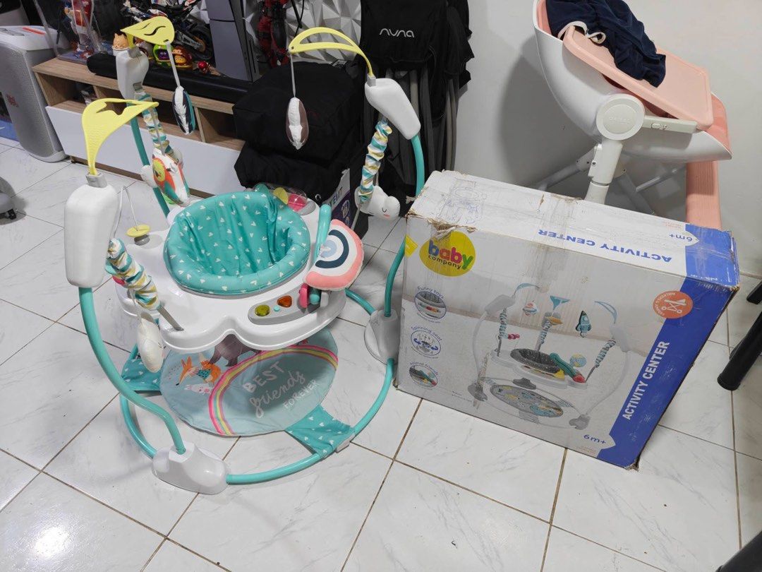 Jumperoo Activity Center (Category: Infant Playtime) located in Quezon City. Submitted by rhiri16 (Listing ID 1450663965, Image 3). Description: Jumperoo Activity Center Baby Company very good condition Slightly used 8k SRP 2299php na lang Marilao loc..