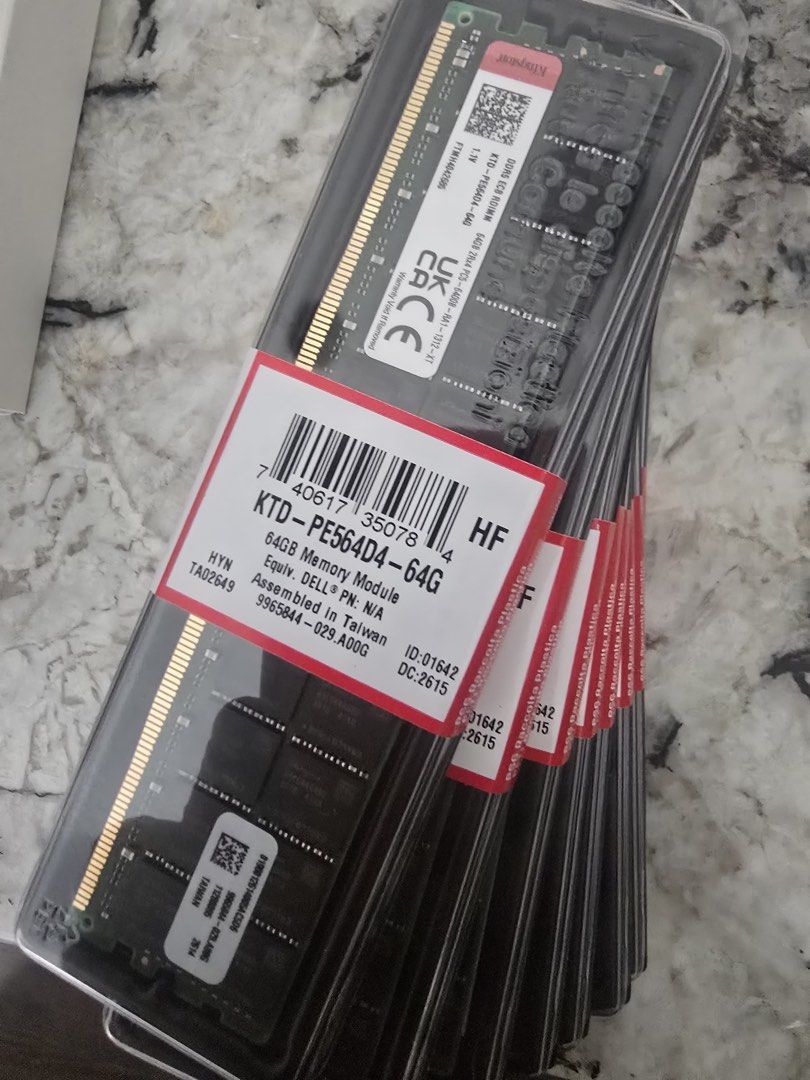 BNIB Kingston DDR5 6400M/T ecc KTD-PE564D4-64G Server Memory Module