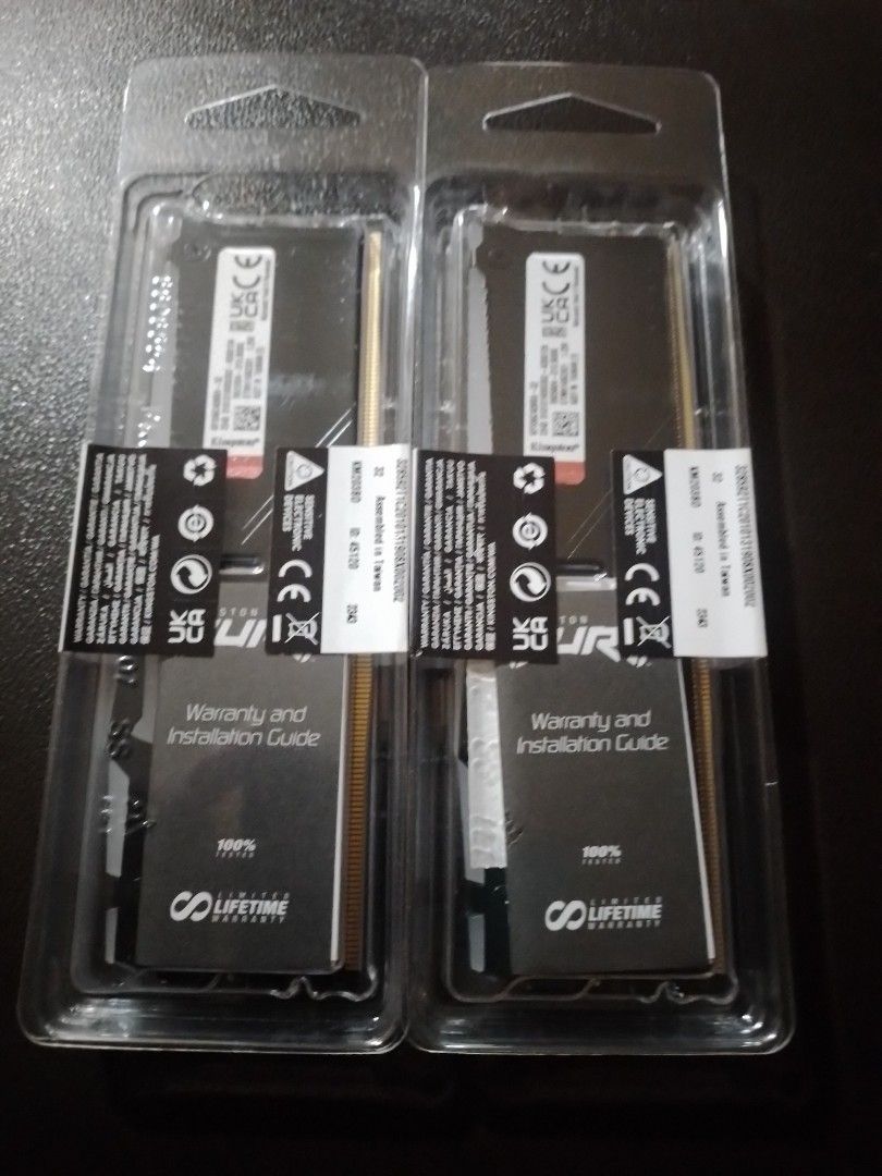 Kingston FURY DDR5 RAM Modules (2x) (Category: Computer Parts) located in Quezon City. Submitted by ranger.rgr (Listing ID 1450541230, Image 3). Description: Brand New RAM for only 22,500 per piece * Kingston FURY BEAST 32GB DDR5 RAM modules 5600MHZ (KF556C40BBA-32) RGB BLACK CL40 UDIMM * Intel XMP Certified for easy performance tuning * 64 Bit Memory * Ideal for upgrading your PC's performance * 1 year warranty * Feel free to ask any questions! 